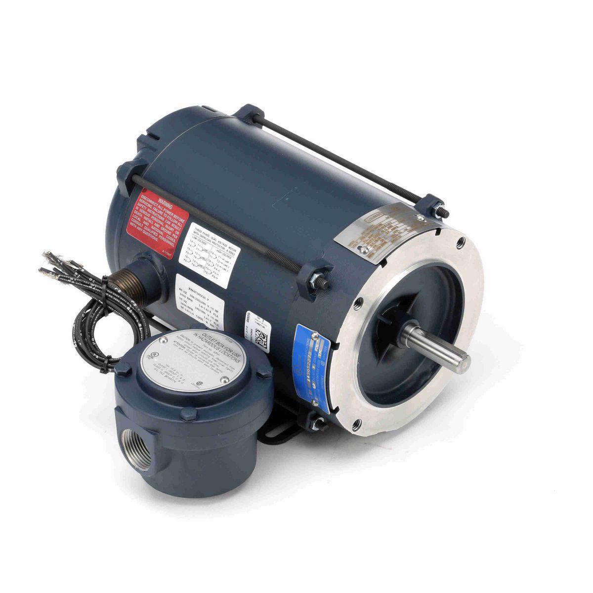 LEESON Explosion Proof Motor, 0.50 & 0.33 HP, 3 Ph, 60 & 50 Hz, 208-230/460 & 190/380 V, 3600 & 3000 RPM, 56C Frame, EPNV - 114627.00