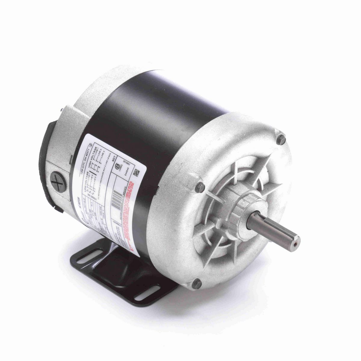 Century General Purpose Motor, 1/3 HP, 3 Ph, 60 Hz, 200-230/460 V, 3600 RPM, B56 Frame, TENV - H238