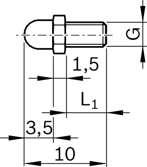 Шариковый смазочный ниппель Bosch Rexroth M4 [R341700601]