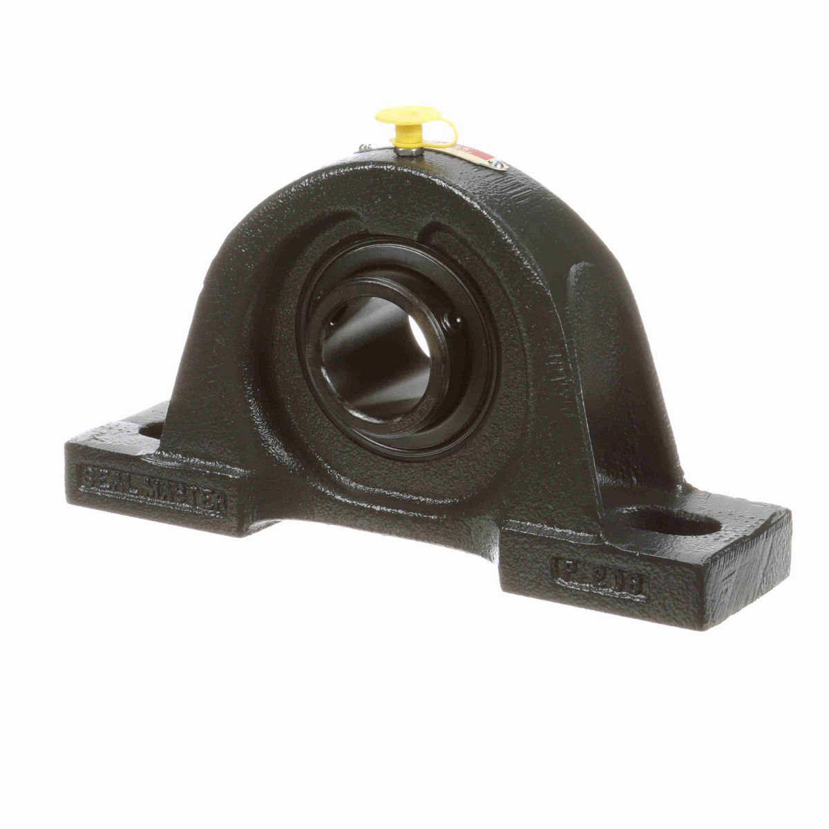 Sealmaster Mounted Cast Iron Two Bolt Pillow Block Ball Bearing - 52100 Bearing Steel, Black Oxided - Double Setscrew Lock - SPD-22