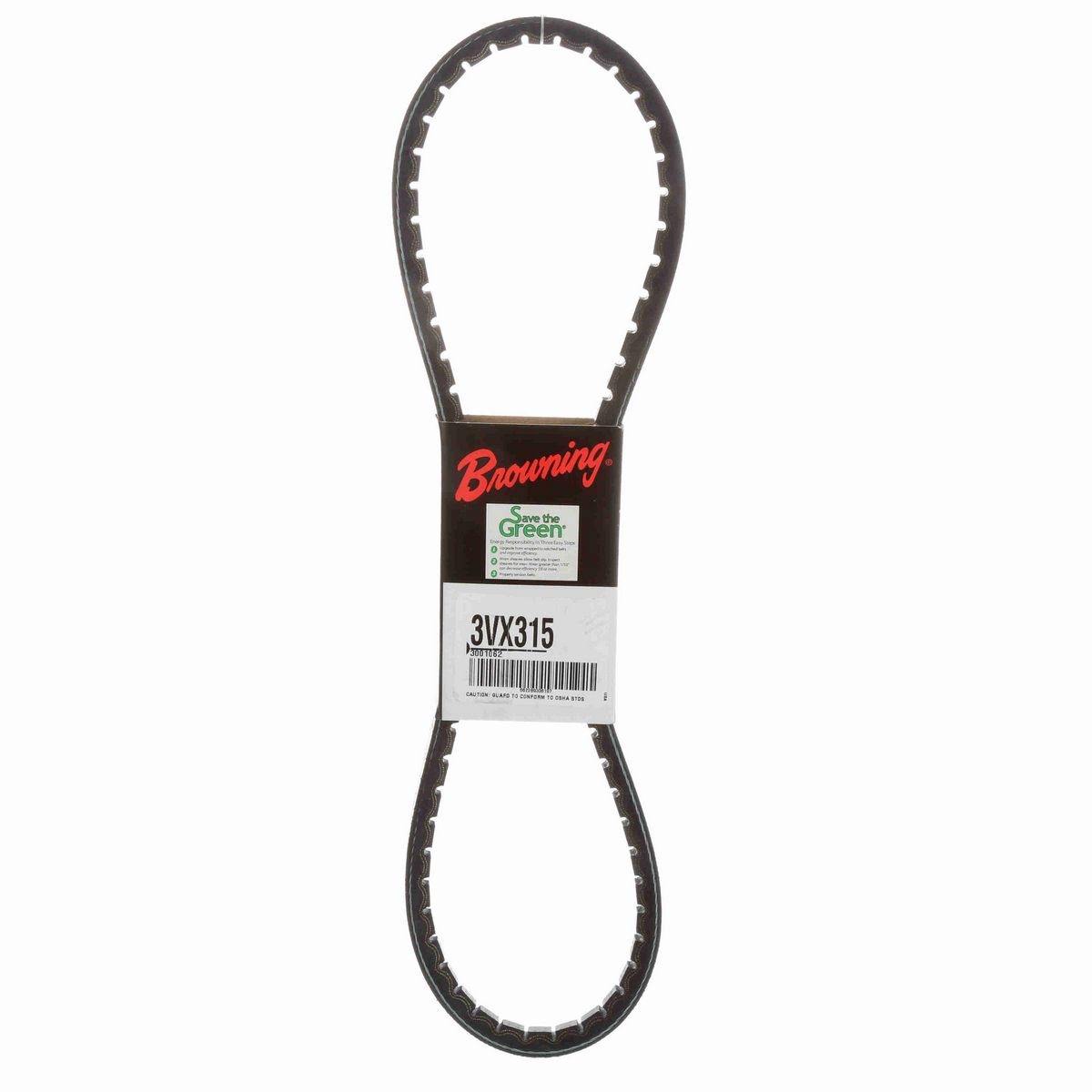 Browning EPDM Notched Belt 98% Efficient - 3VX315