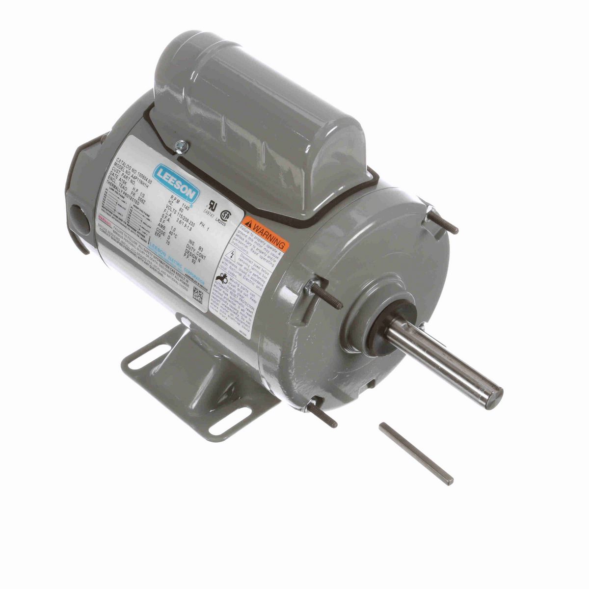 LEESON Agricultural Motor, 0.33 HP, 1 Ph, 60 Hz, 115/230 V, 1200 RPM, S56Z Frame, TEAO - 100604.00