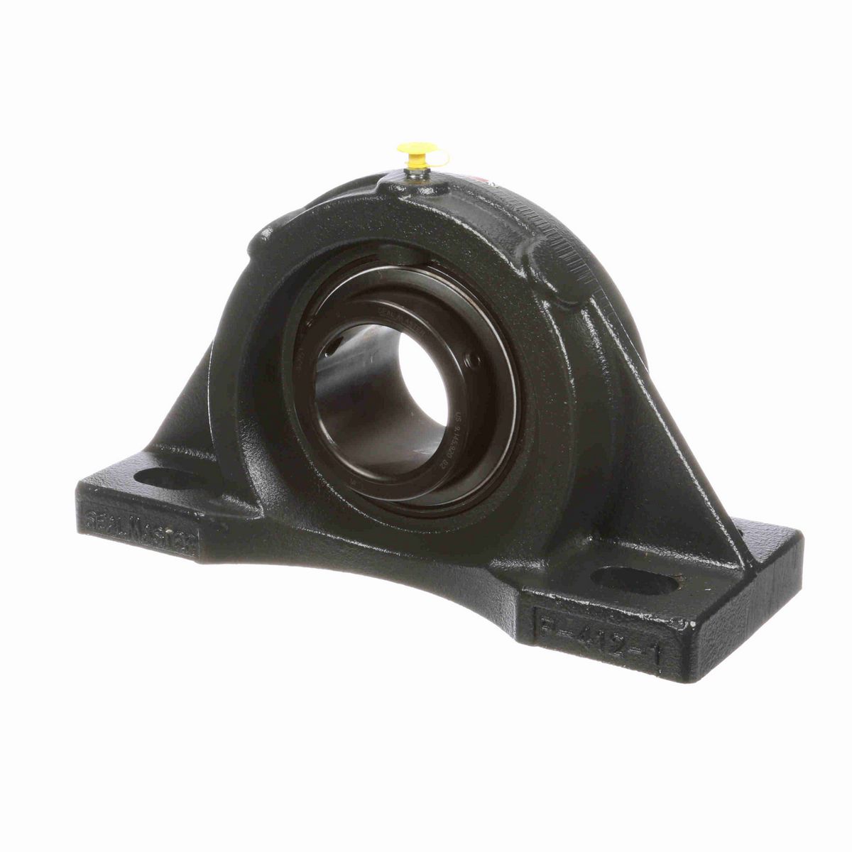 Sealmaster Mounted Cast Iron Four Bolt Pillow Block Ball Bearing - 52100 Bearing Steel, Black Oxided - Setscrew Lock - MFP-43