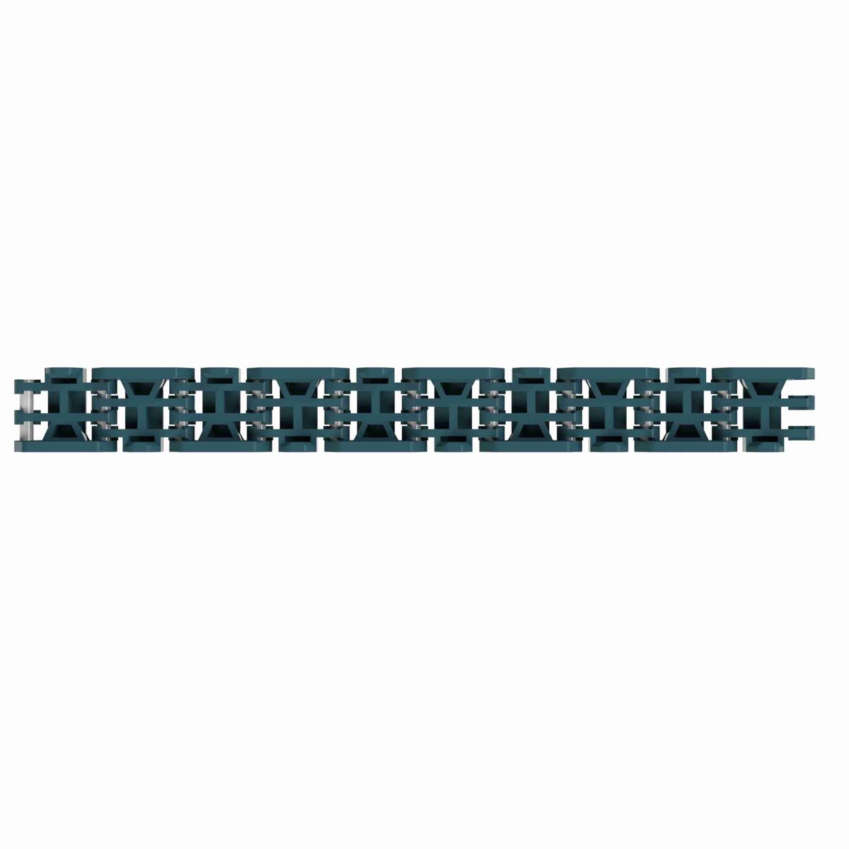 Rexnord 1000RRR Straight Running Raised Rib Rail Track, Material: Green Low Friction Acetal, Width: 28mm, Pitch: 1in - 871.00.03