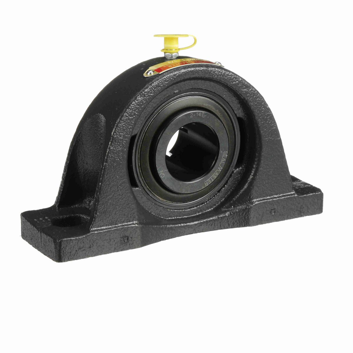 Sealmaster Mounted Cast Iron Two Bolt Low Base Pillow Block Ball Bearing - 52100 Bearing Steel, Black Oxided - Concentric Lock - NPL-20T