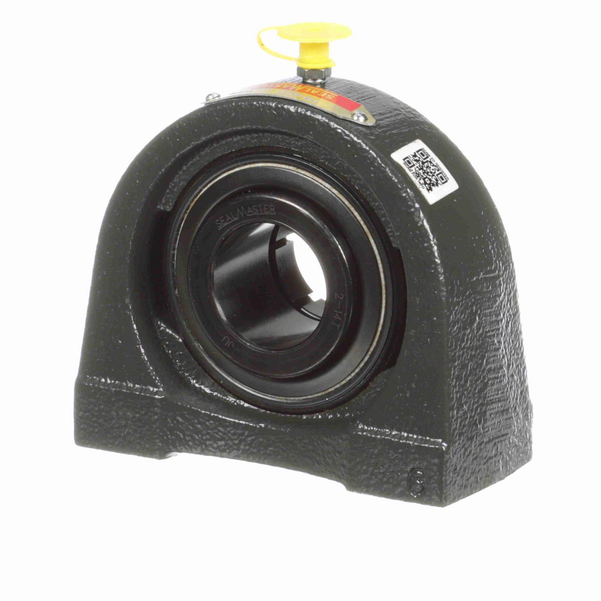 Sealmaster Mounted Cast Iron Tapped Base Pillow Block Ball Bearing - 52100 Bearing Steel, Black Oxided - Concentric Lock - TB-20T