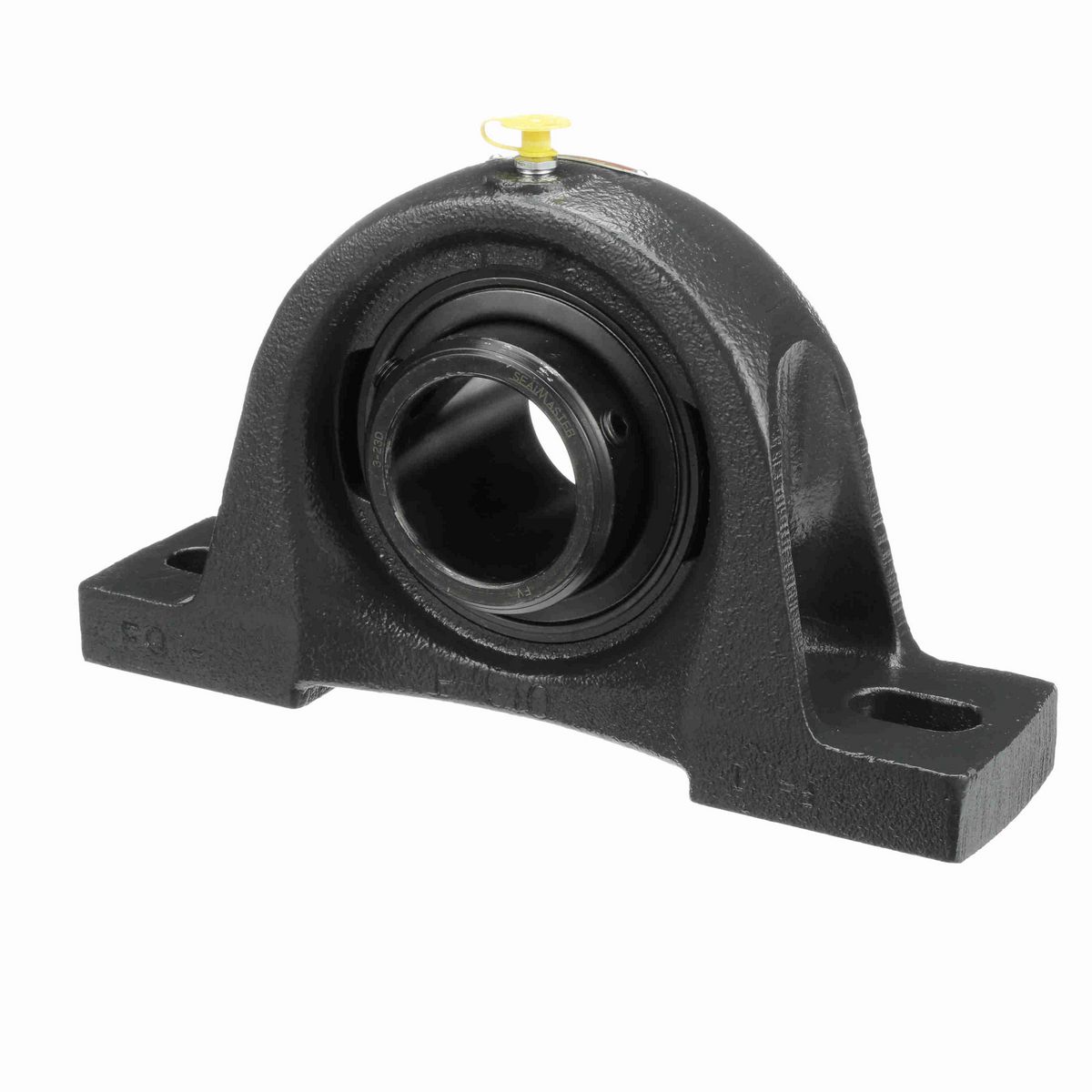 Sealmaster Mounted Cast Iron Two Bolt Pillow Block Ball Bearing - 52100 Bearing Steel, Black Oxided - Double Setscrew Lock - MSPD-35