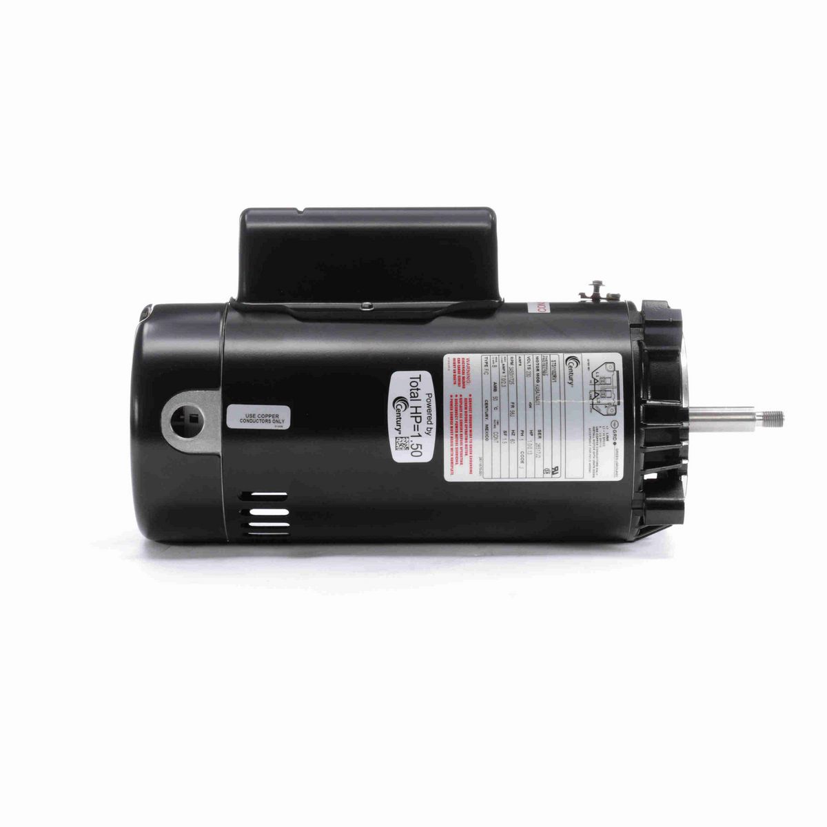 Century Pool Pump Motor, 1.0/0.13 HP, 1 Ph, 60 Hz, 230 V, 3600 RPM, 56J Frame, ODP - STS1102RV1