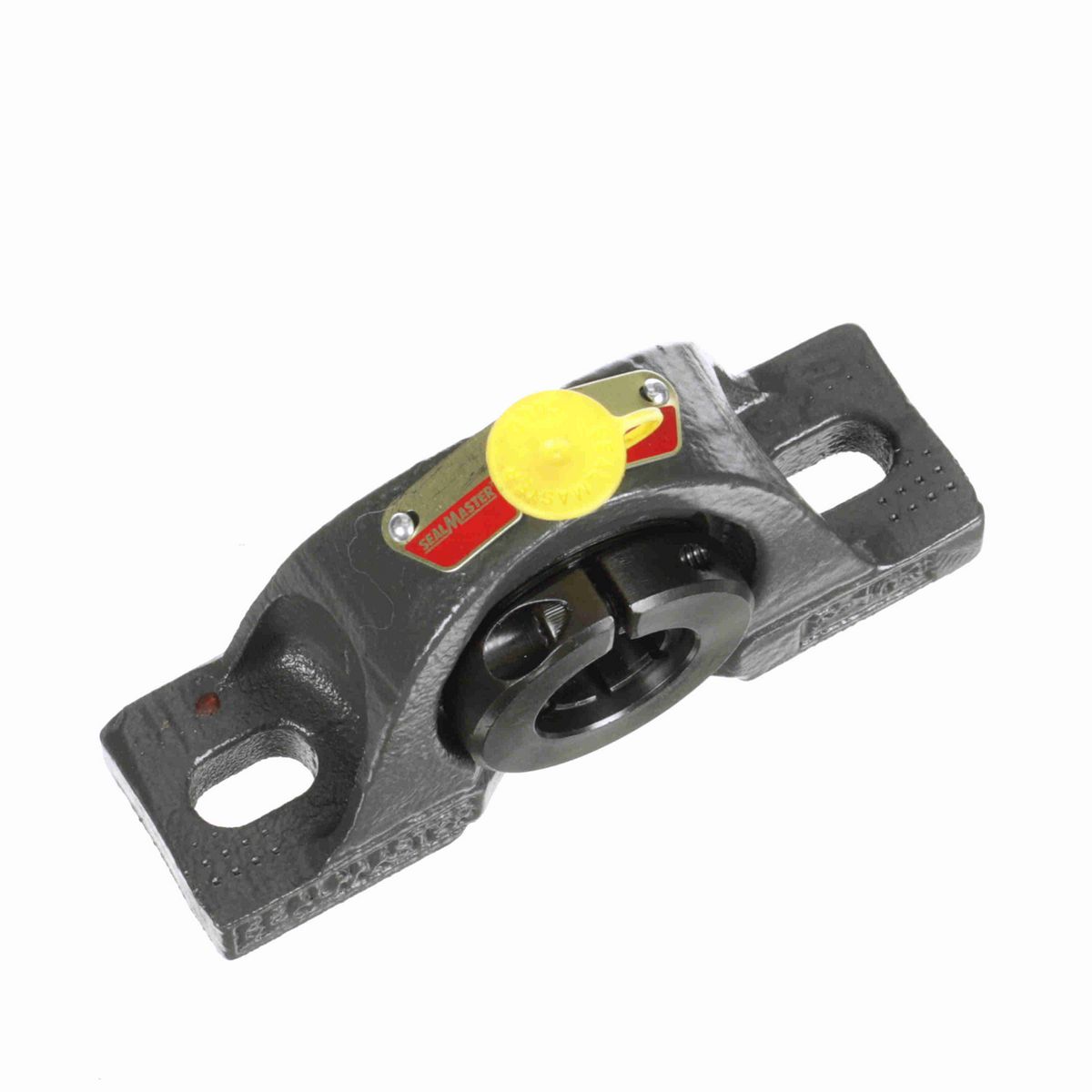 Sealmaster Mounted Cast Iron Two Bolt Pillow Block Ball Bearing - 52100 Bearing Steel, Black Oxided - Concentric Lock - NP-12T