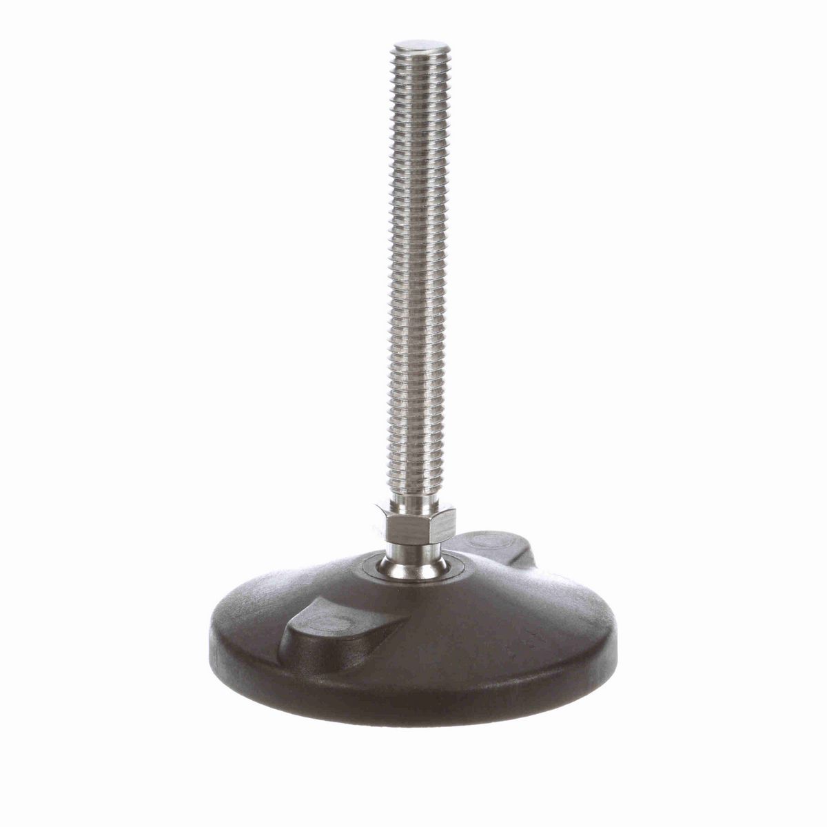 System Plast Fixed Plastic Leveler; Series: VG-511, Base Diameter: 4, Spindle Length: 4.55-in, Thread: 5/8-11 - VG-511H-04-S58-L5T