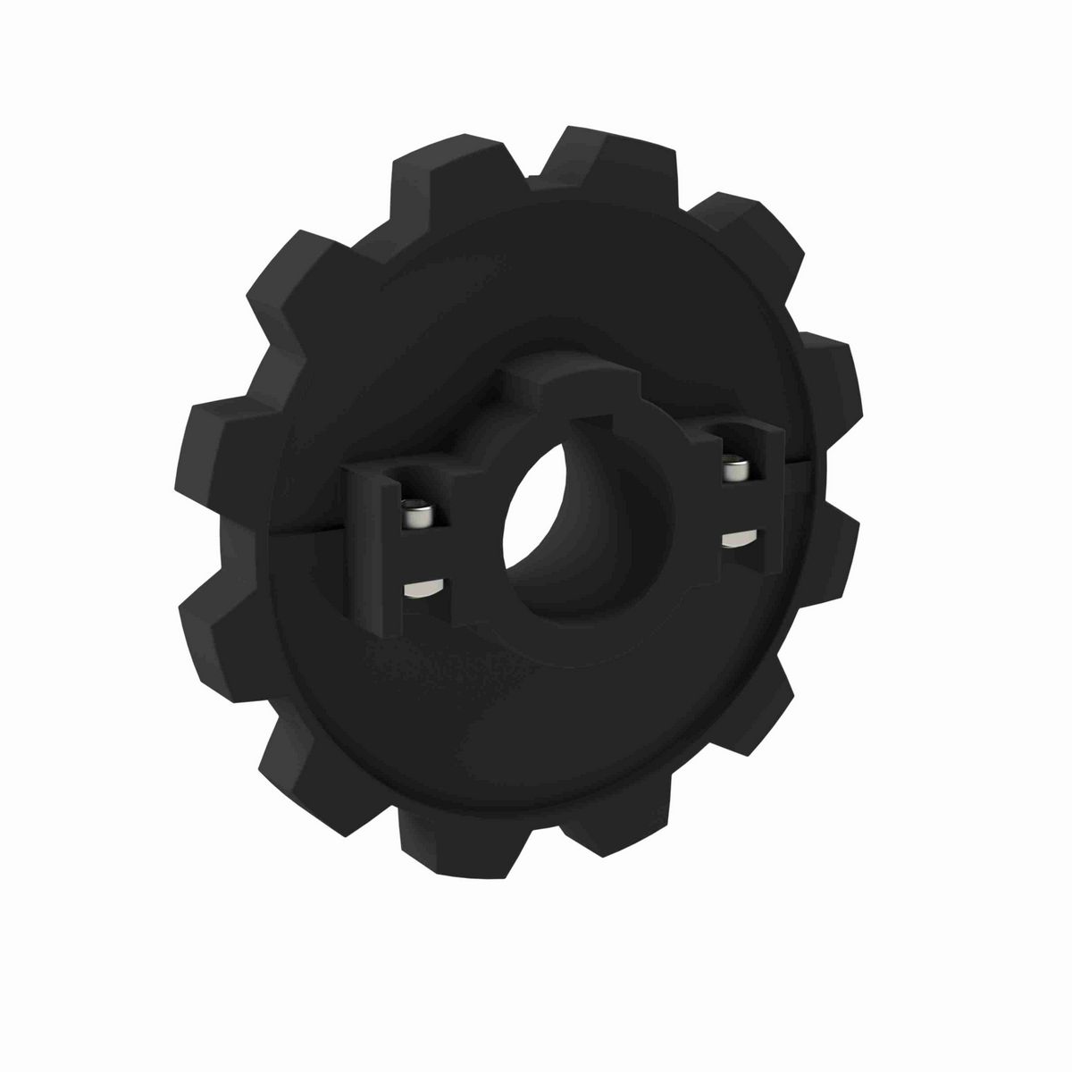 Rexnord 880 Series Split Molded Nylon Sprocket with 12 Teeth and 35mm Round Shaft-Ready Bore with Keyway - 614-34-35