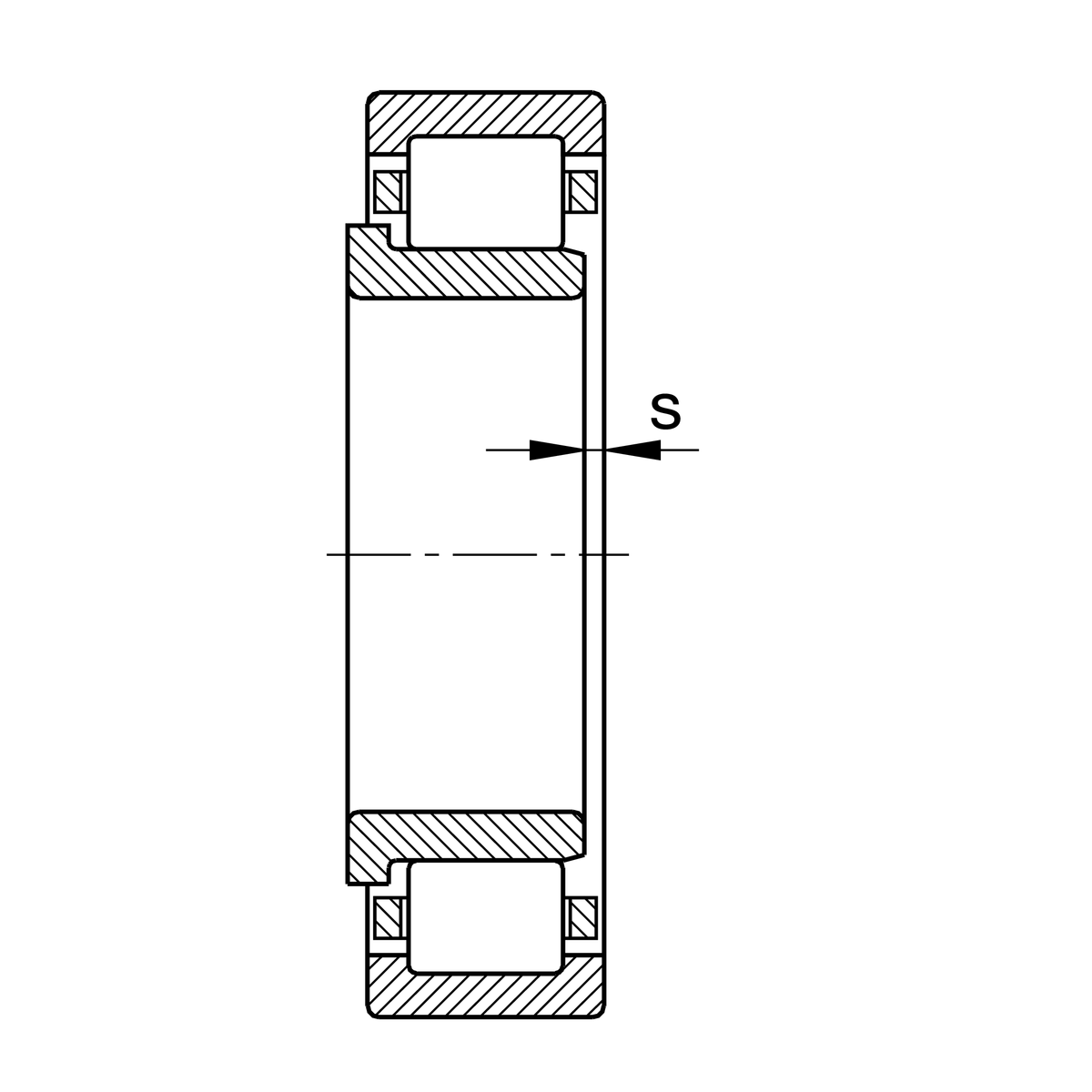 Цилиндрический роликоподшипник FAG NJ217-E-XL-TVP2 (NJ217-E-TVP2, NJ217E.TVP2)