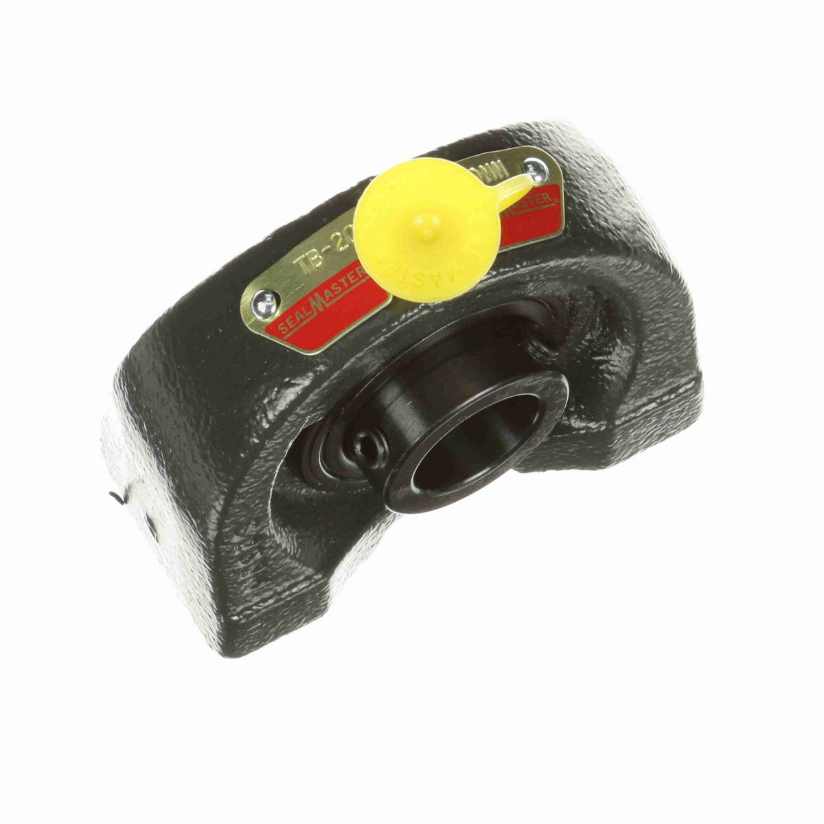 Sealmaster Mounted Cast Iron Tapped Base Pillow Block Ball Bearing - 52100 Bearing Steel, Black Oxided - Setscrew Lock - TB-204