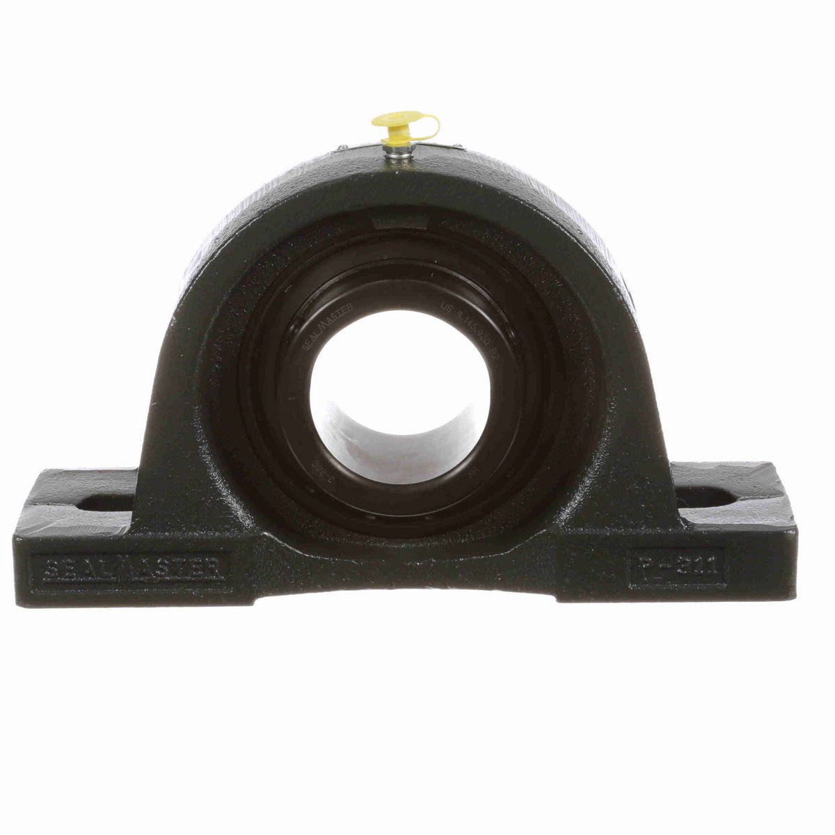 Sealmaster Mounted Cast Iron Two Bolt Pillow Block Ball Bearing - 52100 Bearing Steel, Black Oxided - Setscrew Lock - MP-40C