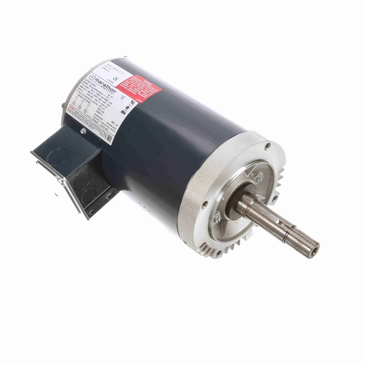 LEESON Close-Coupled Pump Motor, 1 HP, 3 Ph, 60 Hz, 200 V, 1800 RPM, 143JMV Frame, DP - GT4001