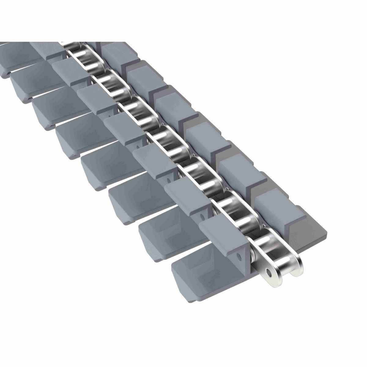 Rexnord 1873TAB SideGrip™ Side-flexing, Material: Silver Platinum Series, Width: 3.75in, Pitch: 1.5in - 81430591