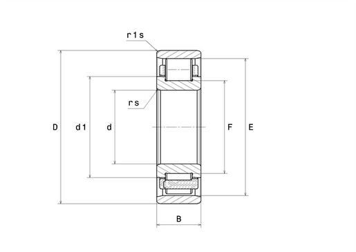 Однорядный цилиндрический роликоподшипник NTN N320EG1C3