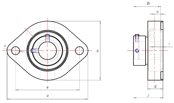 Подшипниковый узел ASK type KHLCTE 200, KHLCTE 203 [900399]