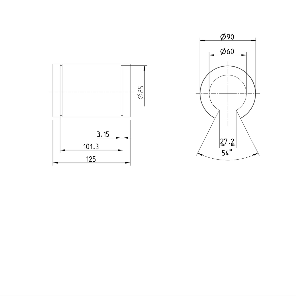 Стандартная линейная втулка Bosch Rexroth KBM-O-60-DD [R063206000]