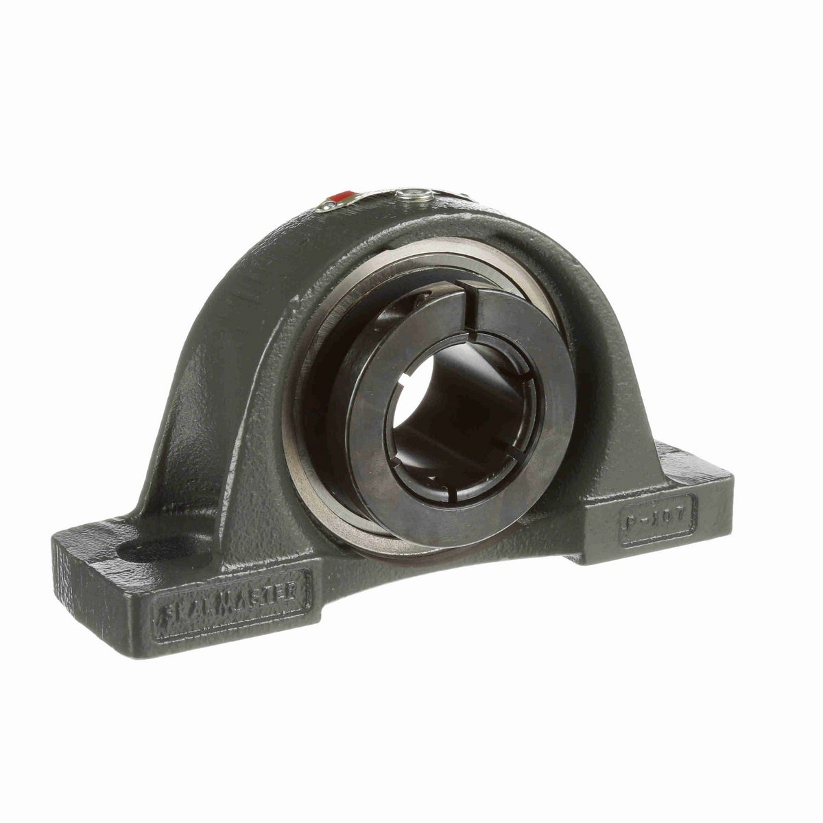 Sealmaster Mounted Cast Iron Two Bolt Pillow Block Ball Bearing - 52100 Bearing Steel, Black Oxided - Concentric Lock - NPMH-24T
