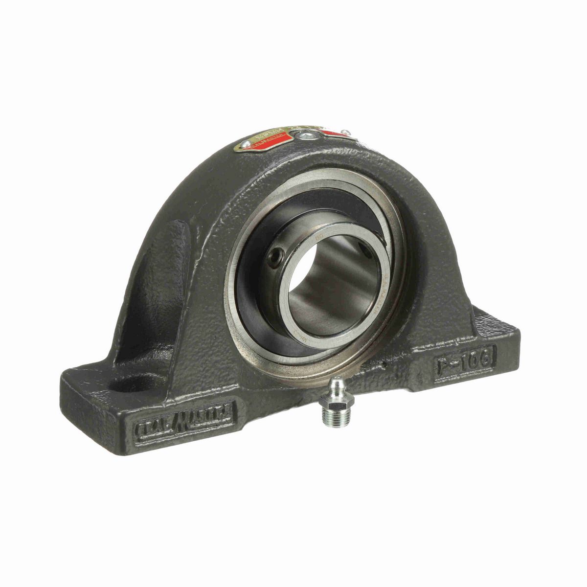 Sealmaster Mounted Cast Iron Two Bolt Pillow Block Ball Bearing - 52100 Bearing Steel, Black Oxided - Setscrew Lock - NPMH-23