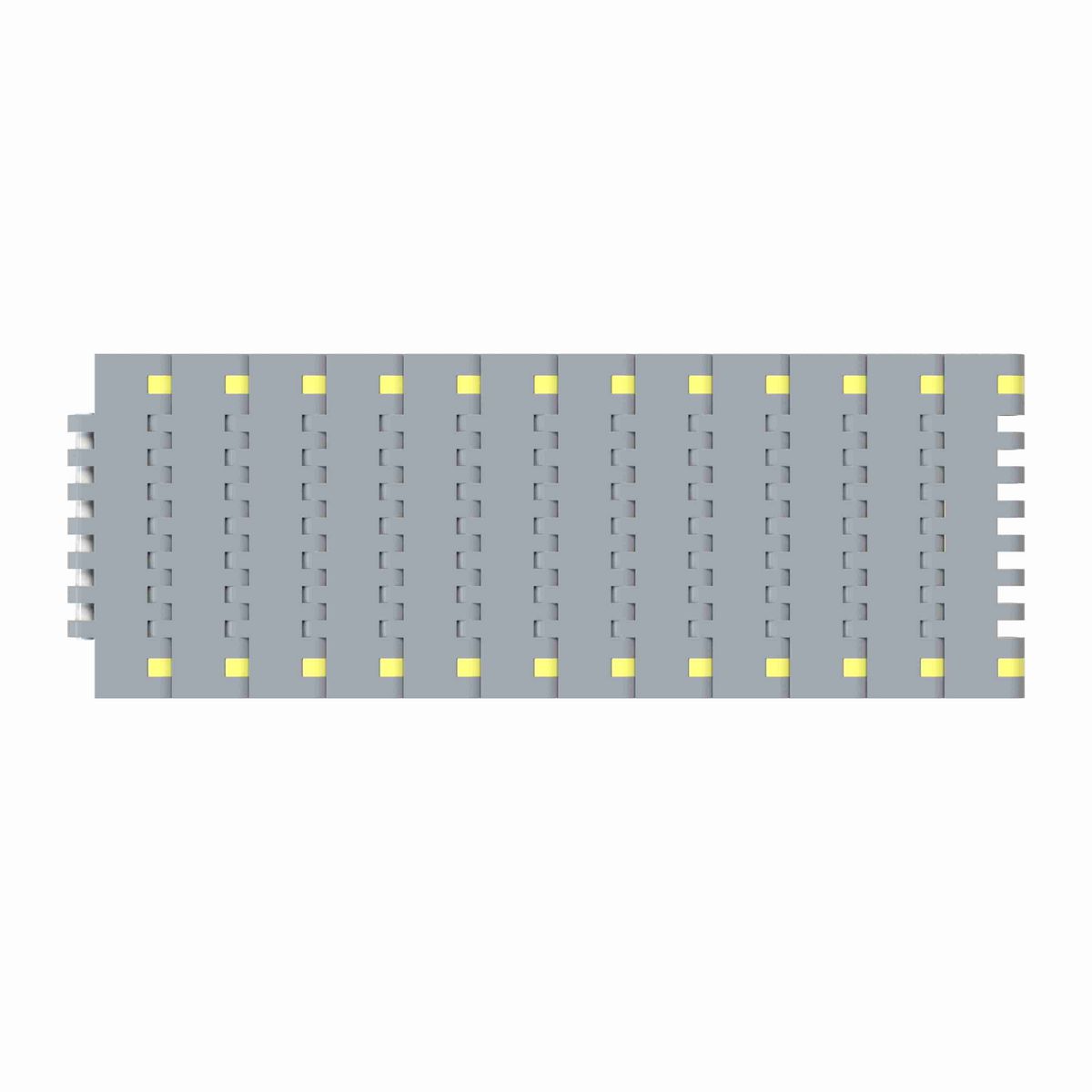 Rexnord 8505M Straight Running Solid Top, Material: Silver Platinum Series™ X, Width: 85mm, Pitch: 0.75in - 10286183