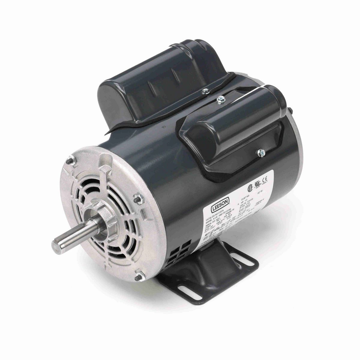 LEESON General Purpose Motor, 0.50 HP, 1 Ph, 60 Hz, 115/230 V, 1800 RPM, 56 Frame, DP - C167A