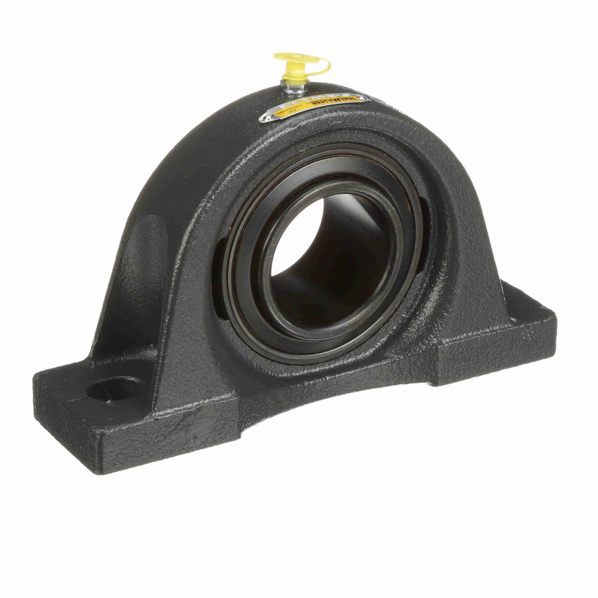 Sealmaster Mounted Cast Iron Two Bolt Pillow Block Ball Bearing - 52100 Bearing Steel, Black Oxided - Setscrew Lock - Air Handling Housing Fit, Noise Tested - NP-35 CXU
