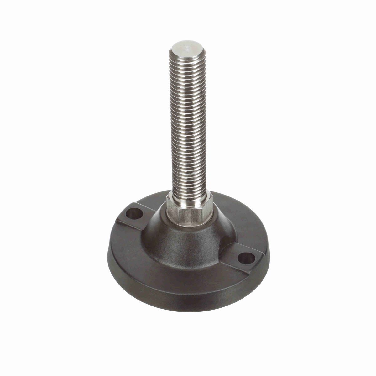 System Plast Fixed Plastic Leveler; Series: VG-520, Base Diameter: 4.84, Spindle Length: 4.89-in, Thread: 1-8 - VG-520-02-S100-L7