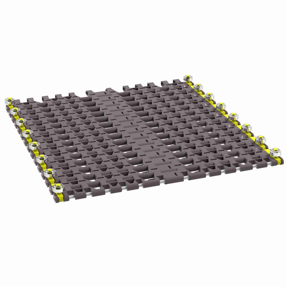 Rexnord 7956B Side-flexing Flush Grid, Material: Brown High Performance, Width: 18in, Pitch: 1.25in - 10324706