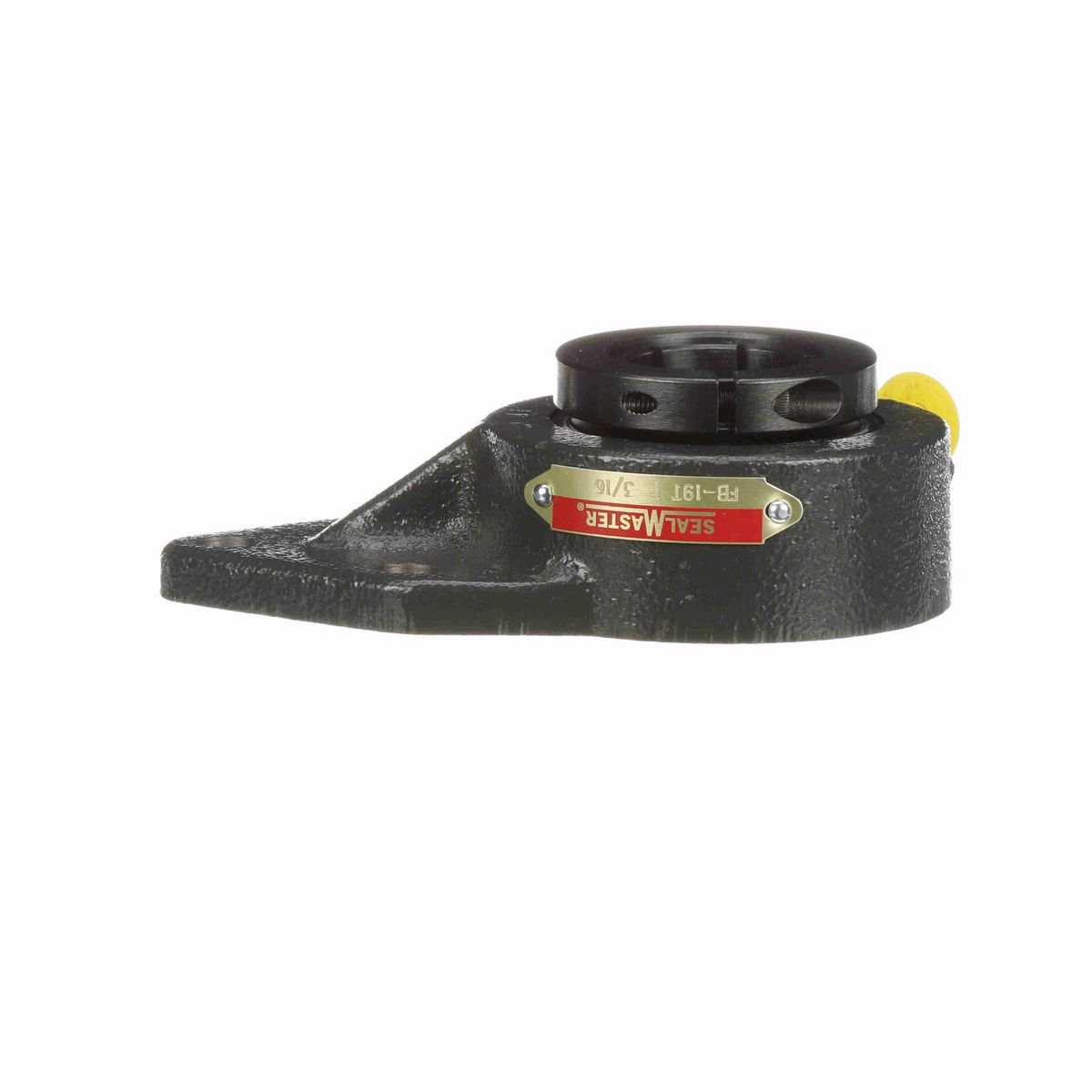 Sealmaster Mounted Cast Iron Three Bolt Flange Bracket Ball Bearing - 52100 Bearing Steel, Black Oxided - Concentric Lock - FB-19T