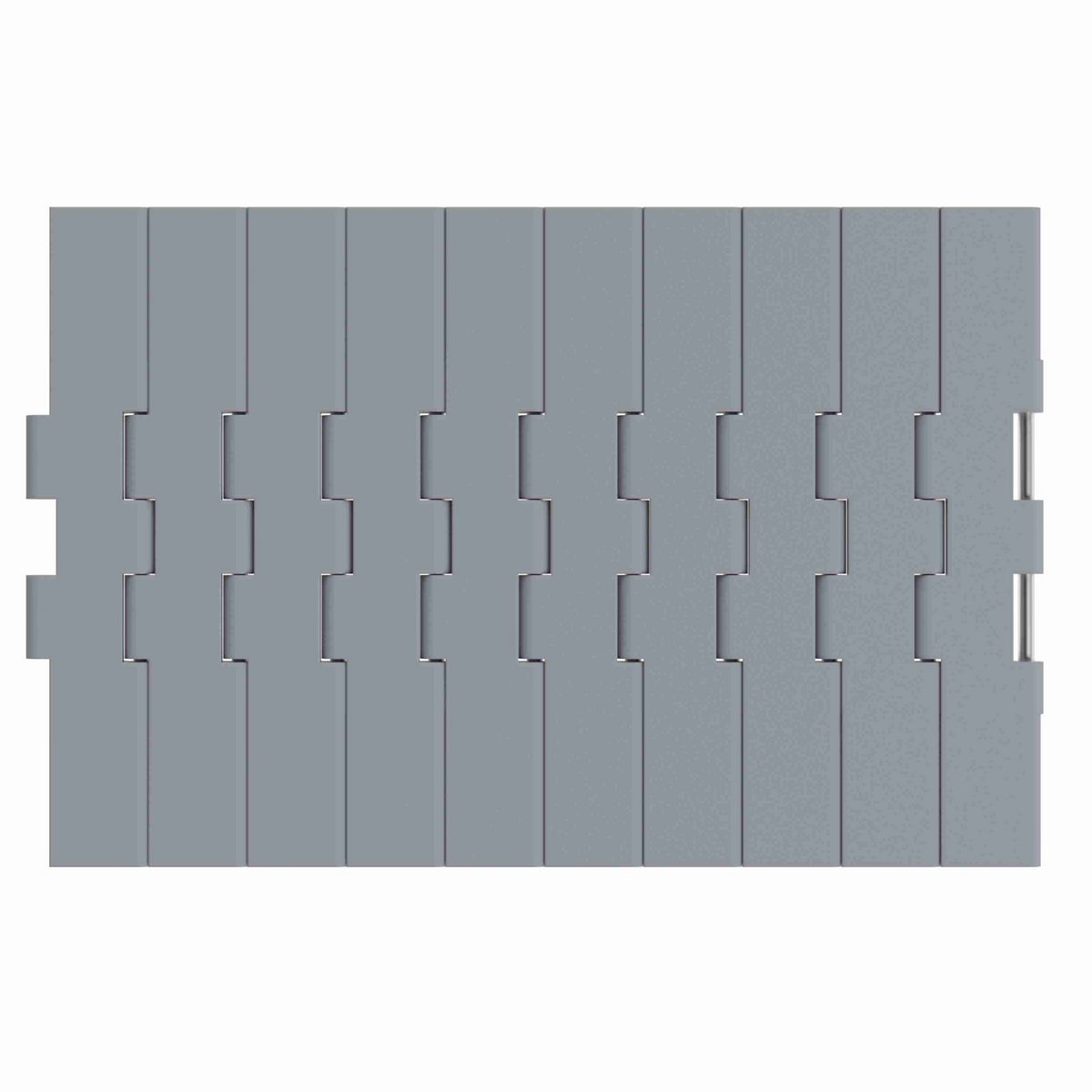 Rexnord 821 Straight Running Solid Top, Material: Silver Platinum Series™ X, Width: 12in, Pitch: 1.5in - 10318344