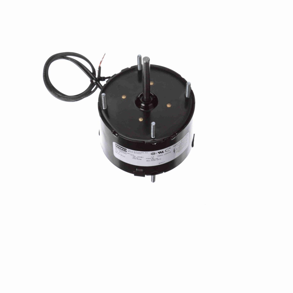 FASCO Fan and Blower Motor, 1/80 HP, 1 Ph, 60 Hz, 115 V, 1500 RPM, 1 Speed, 3.3" Diameter, TEAO - D122