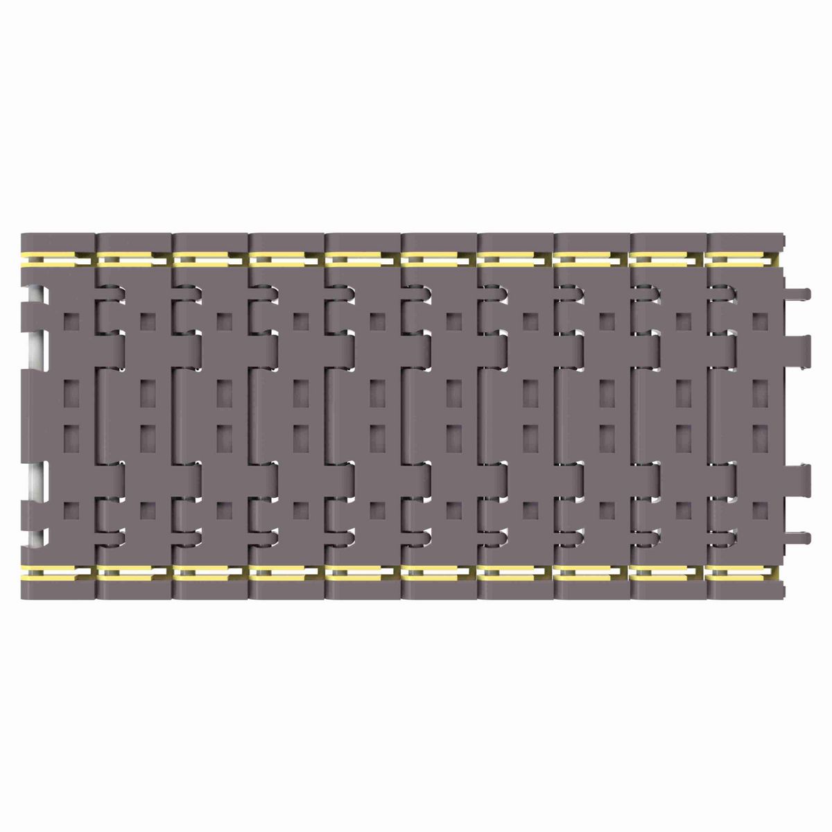 Rexnord 7956NT Side-flexing Flush Grid, Material: Brown High Performance, Width: 6in, Pitch: 1.25in - 81449941