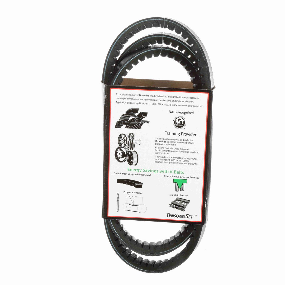 Browning EPDM Notched Belt 98% Efficient - BX73