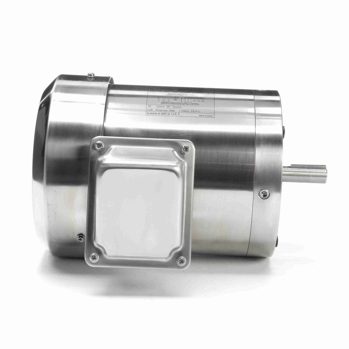 LEESON SST Duck™ General Purpose Motor, 0.50 & 0.33 HP, 3 Ph, 60 & 50 Hz, 230/460 & 190/380 V, 1800 & 1500 RPM, 56C Frame, TEFC - 191507.00