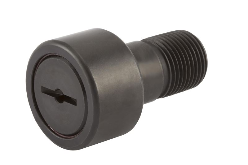 Игольчатый опорный ролик с цапфой RBC CH44L, бочкообразный, повышенной грузоподъемности, с уплотнением, со шлицем под отвёртку