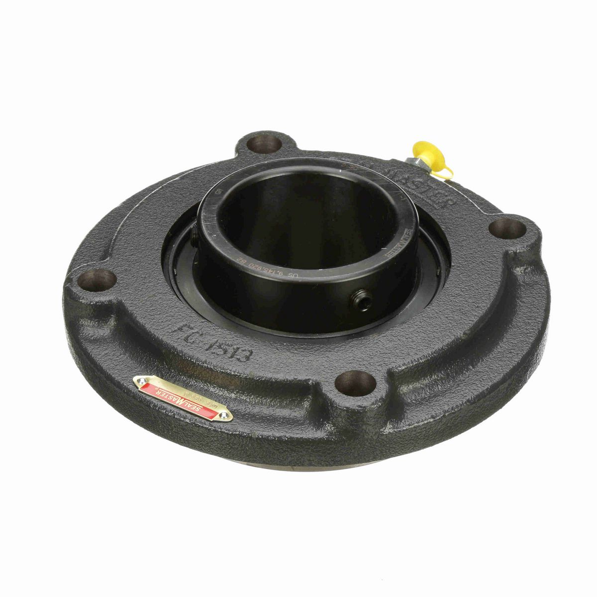 Sealmaster Mounted Cast Iron Flange Cartridge Ball Bearing - 52100 Bearing Steel, Black Oxided - Setscrew Lock - MFC-48C