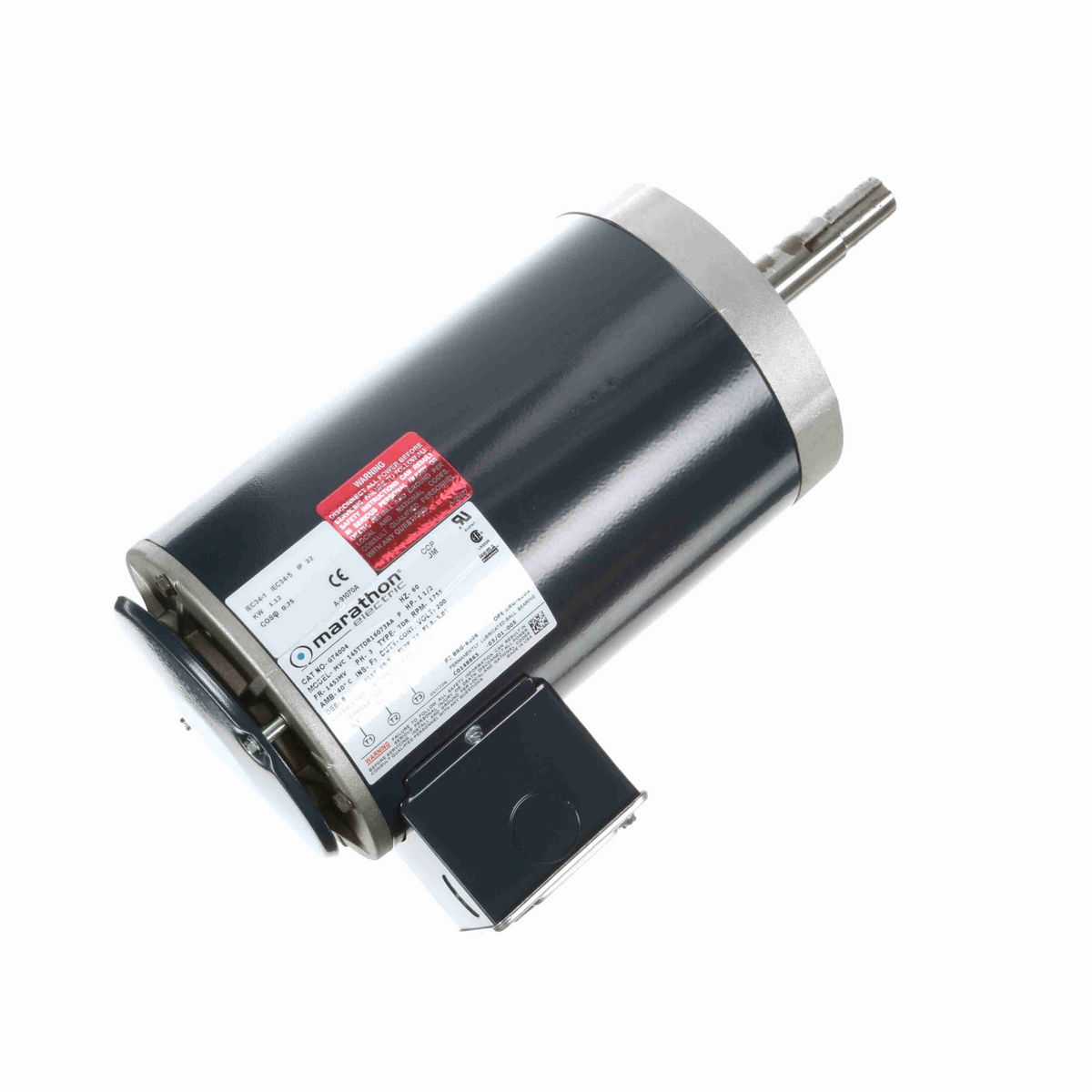 LEESON Close-Coupled Pump Motor, 1.50 HP, 3 Ph, 60 Hz, 200 V, 1800 RPM, 145JMV Frame, DP - GT4004