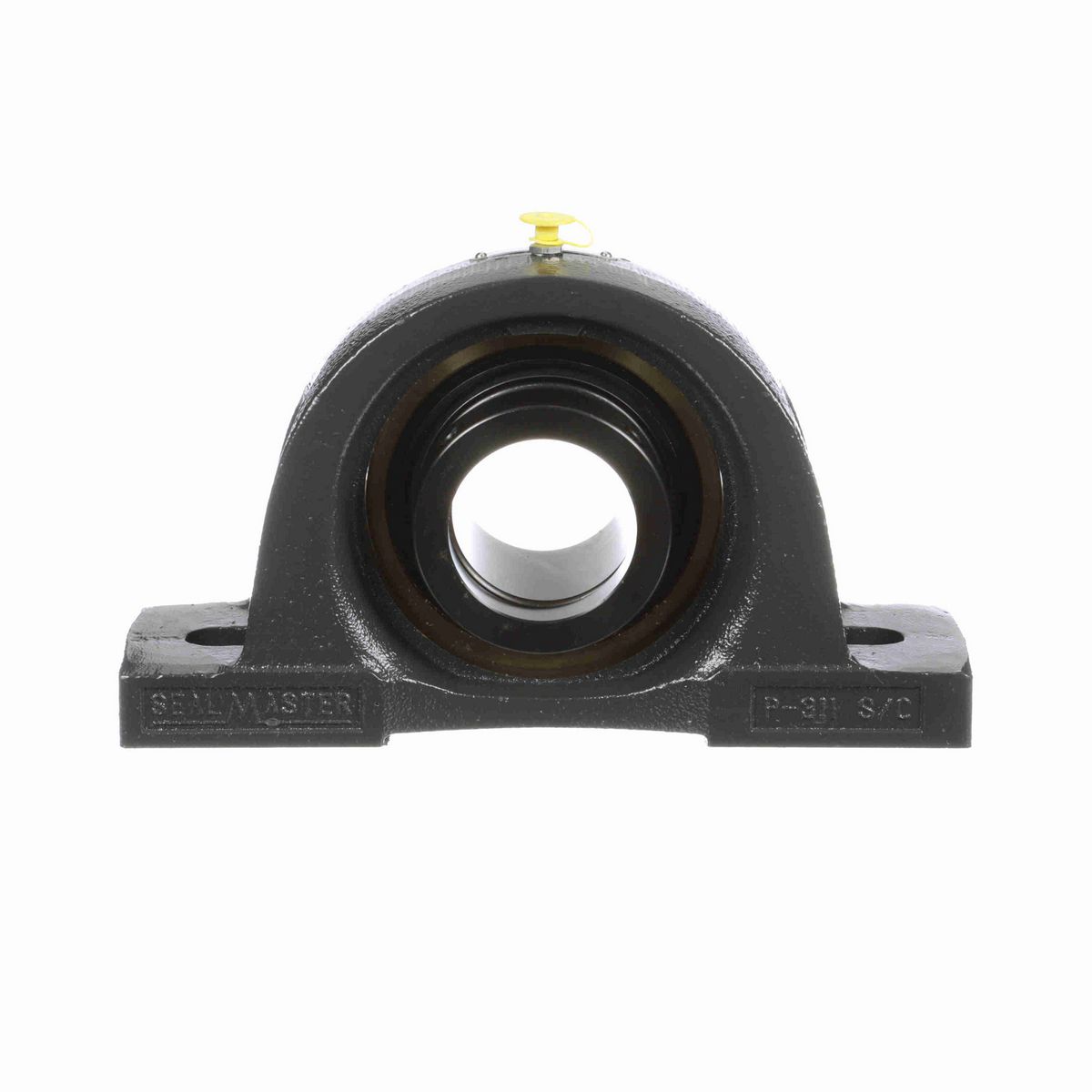 Sealmaster Mounted Cast Iron Two Bolt Pillow Block Ball Bearing - 52100 Bearing Steel, Black Oxided - Eccentric Lock - ETXP-39