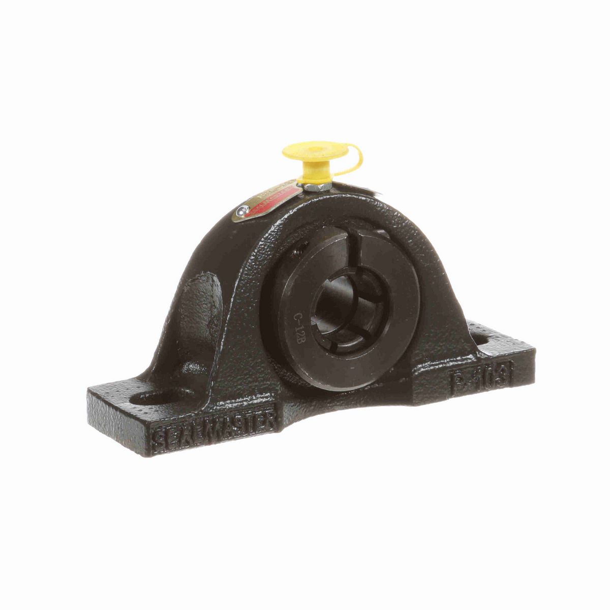 Sealmaster Mounted Cast Iron Two Bolt Low Base Pillow Block Ball Bearing - 52100 Bearing Steel, Black Oxided - Concentric Lock - NPL-12TC