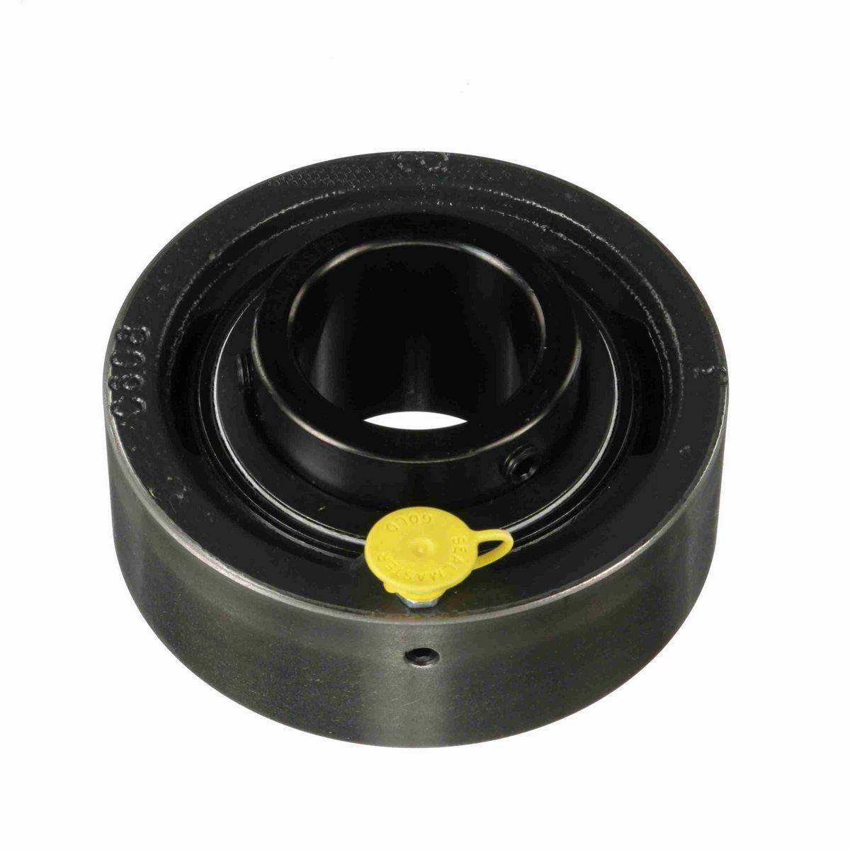 Sealmaster Mounted Cast Iron Cylindrical Cartridge Ball Bearing - 52100 Bearing Steel, Black Oxided - Setscrew Lock - SC-27