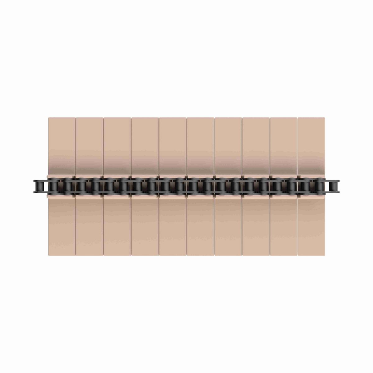 Rexnord 963 Straight Running Solid Top, Material: Tan Low Friction, Width: 7.5in, Pitch: 1.5in - LF963K7-1/2