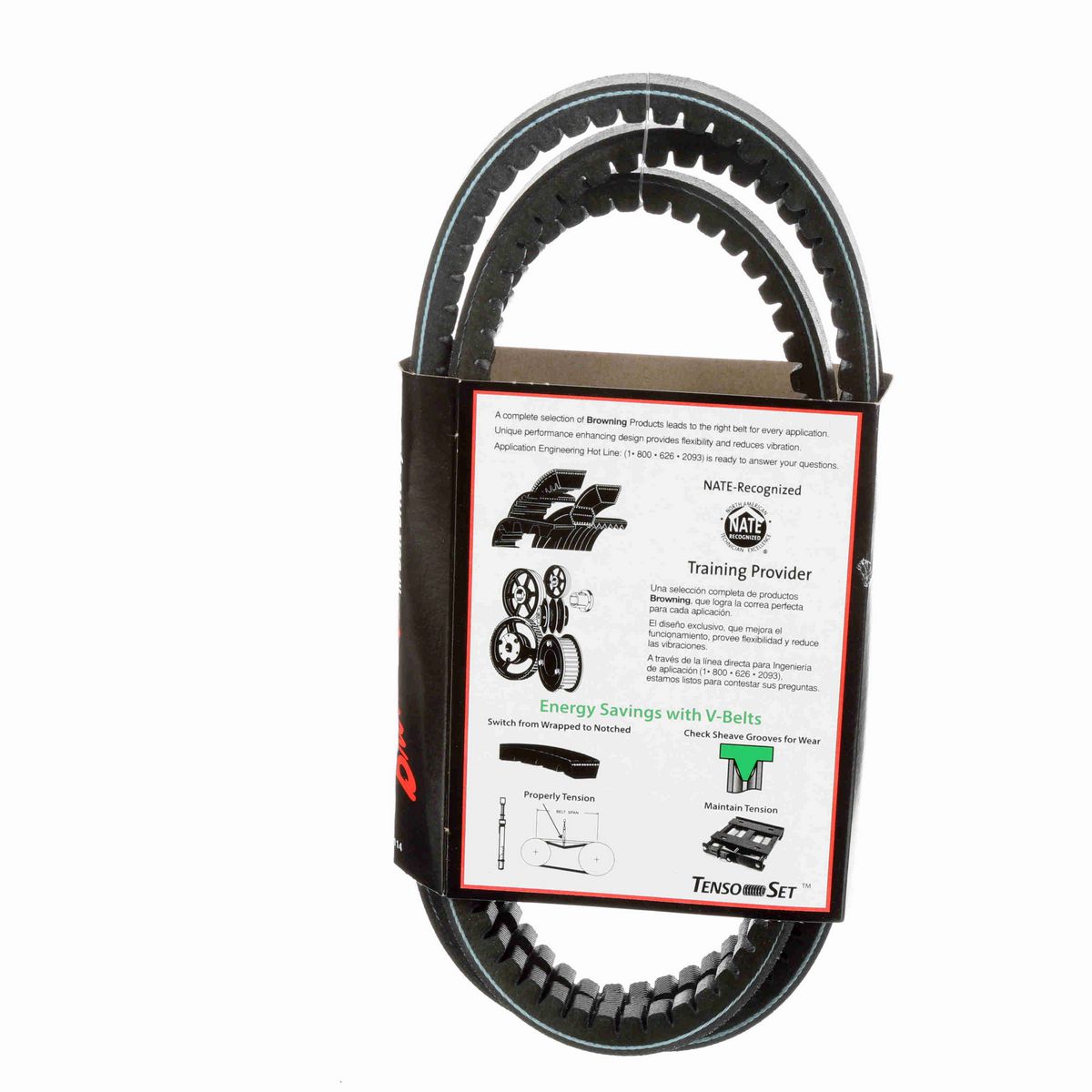 Browning EPDM Notched Belt 98% Efficient - BX75