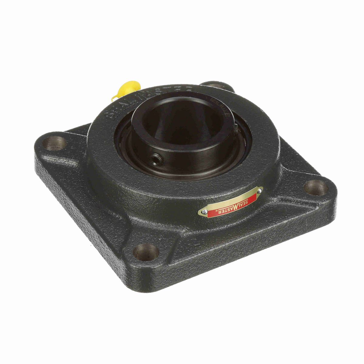 Sealmaster Mounted Cast Iron Four Bolt Flange Ball Bearing - 52100 Bearing Steel, Black Oxided - Setscrew Lock - High Contamination - SF-32 DRT