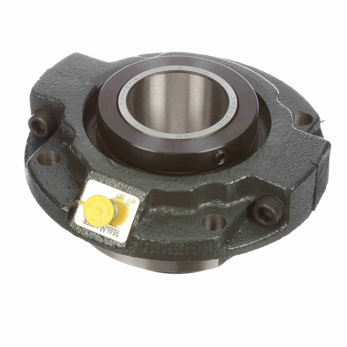 Sealmaster Mounted Cast Iron Piloted Flange Tapered Roller - 52100 Bearing Steel - Double Collar Mount Lock - RFP 207