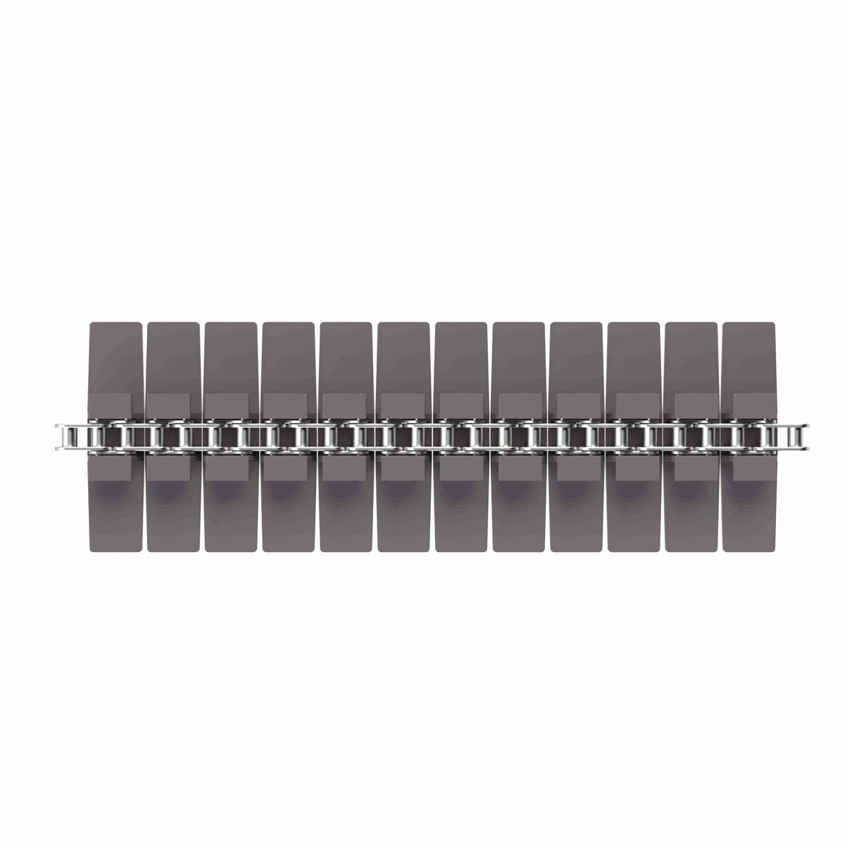 Rexnord 1873TAB Side-flexing Solid Top, Material: Brown High Performance, Width: 6in, Pitch: 1.5in - 81414073