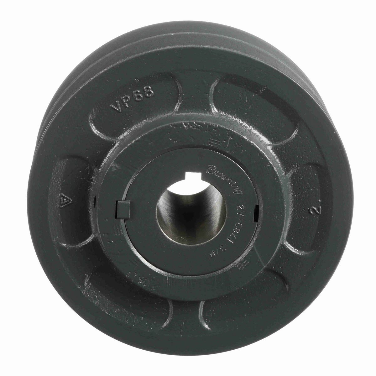 Browning 2 Groove Cast Iron Finish Bore FHP Variable Pitch Sheave - 2VP68X 1 3/8