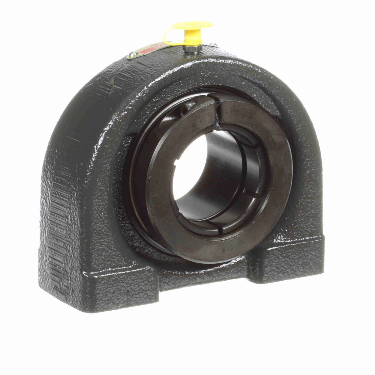 Sealmaster Mounted Cast Iron Tapped Base Pillow Block Ball Bearing - 52100 Bearing Steel, Black Oxided - Concentric Lock - TB-28T
