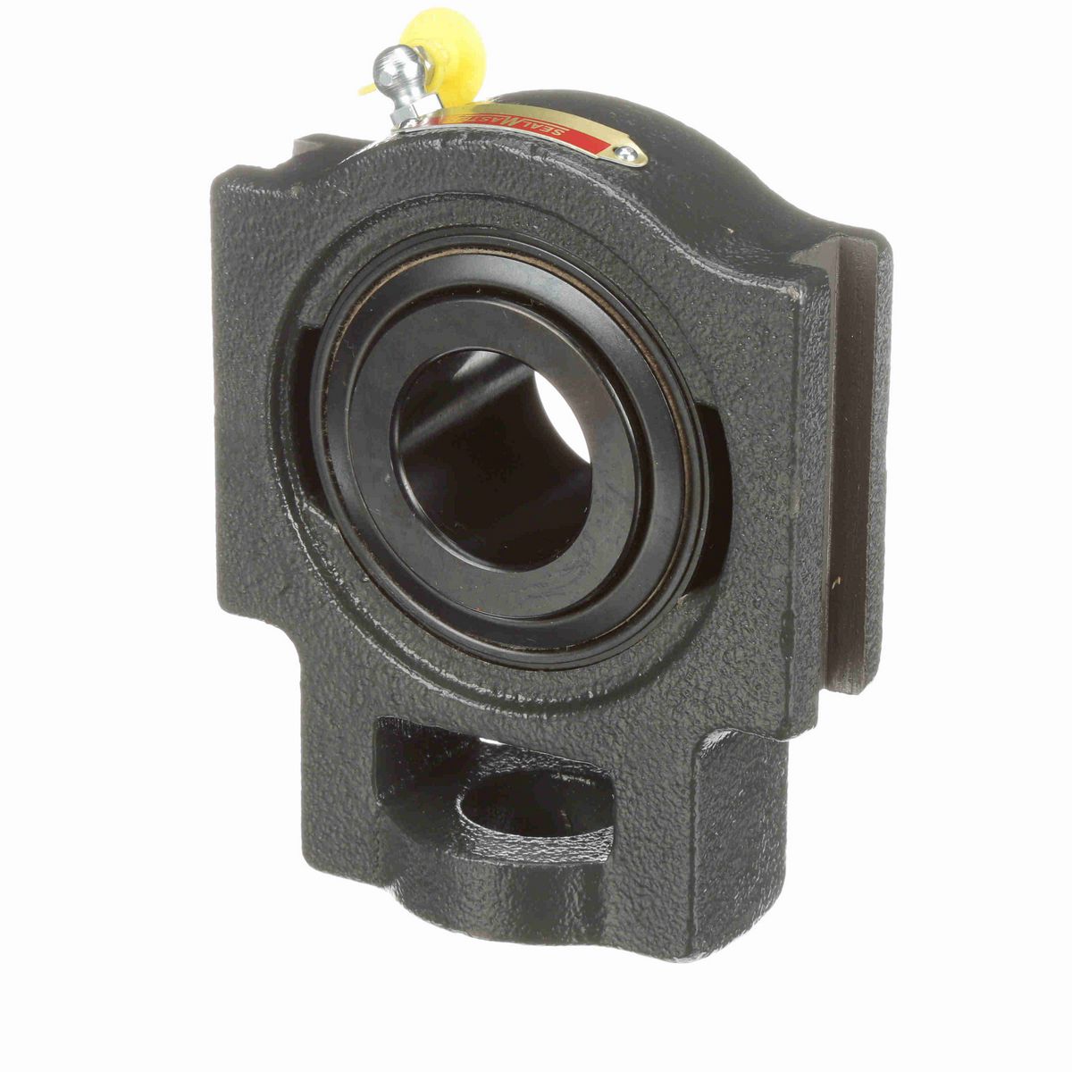 Sealmaster Mounted Cast Iron Wide Slot Take Up Ball Bearing - 52100 Bearing Steel, Black Oxided - Setscrew Lock - MST-23